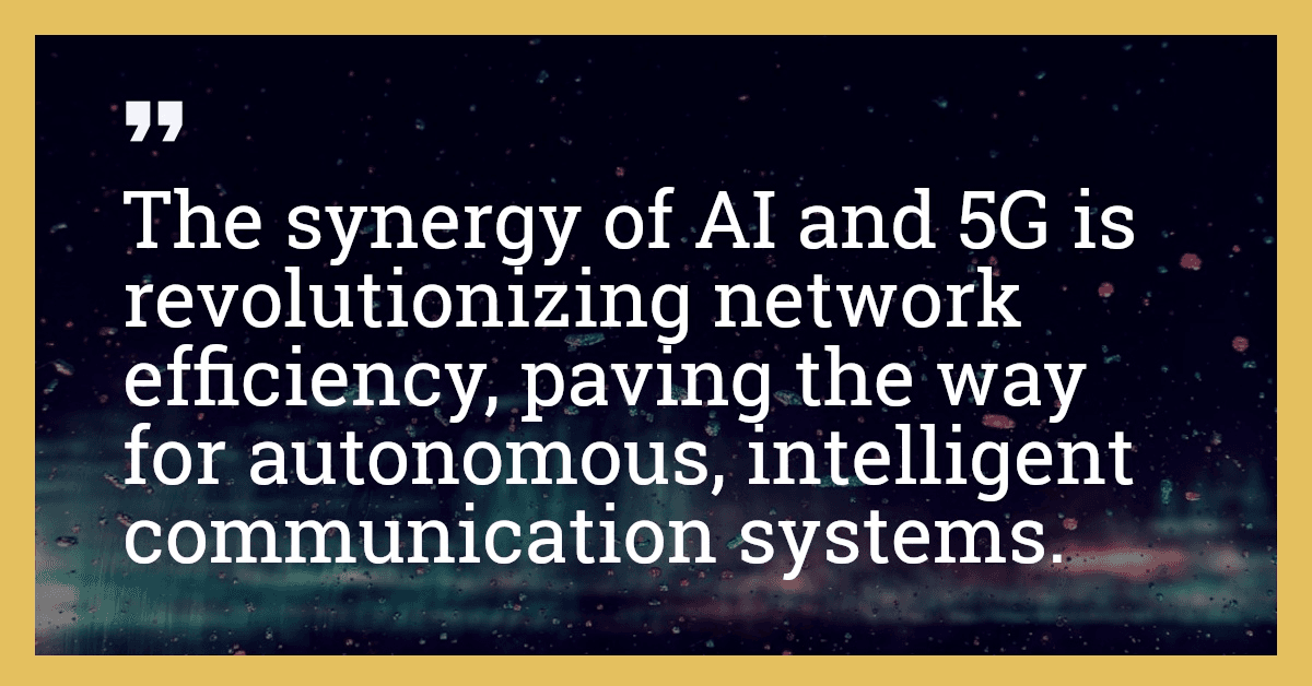 The synergy of AI and 5G is revolutionizing network efficiency, paving the way for autonomous, intelligent communication systems.