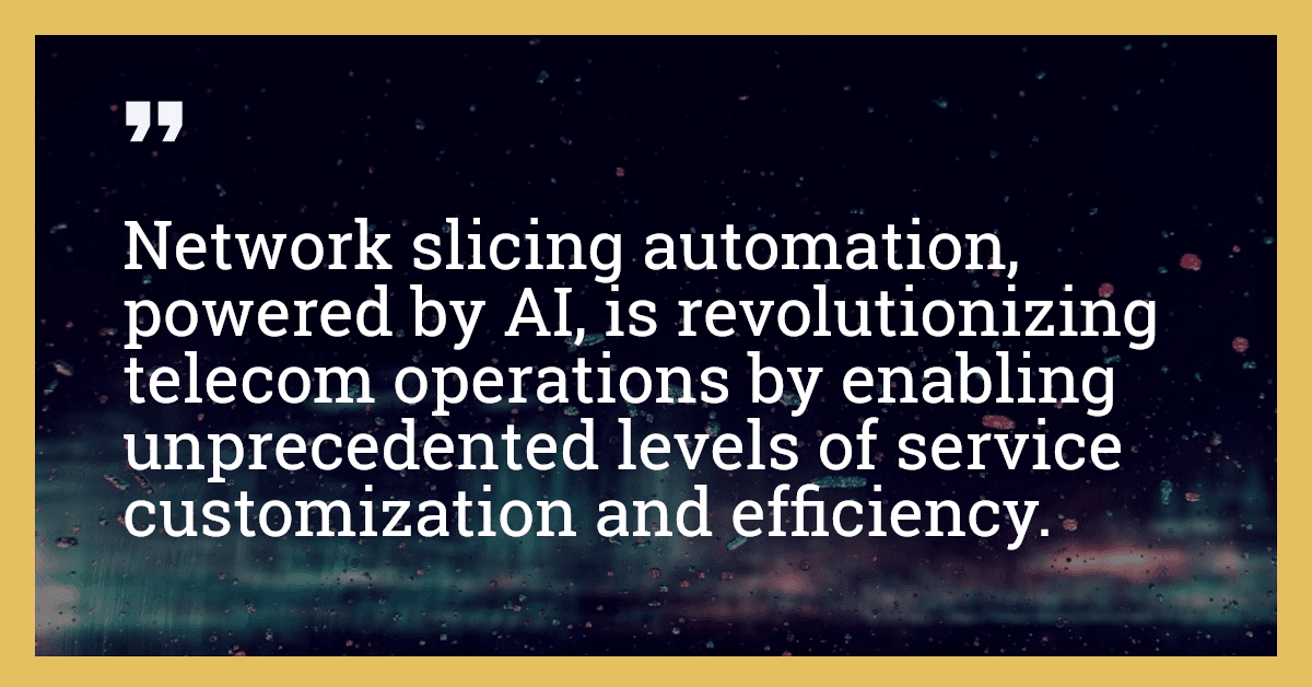 Network slicing automation, powered by AI, is revolutionizing telecom operations by enabling unprecedented levels of service customization and efficiency.