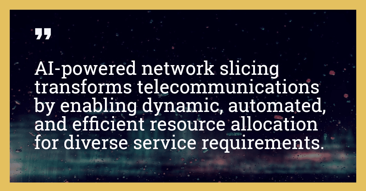 AI-powered network slicing transforms telecommunications by enabling dynamic, automated, and efficient resource allocation for diverse service requirements.