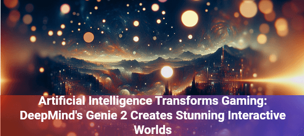 DeepMind's Genie 2 revolutionizes artificial intelligence by generating interactive 3D worlds from simple descriptions.