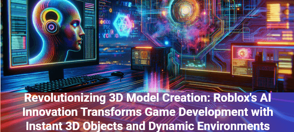 Roblox's AI 3D model revolutionizes digital creation, enabling instant 3D object generation with simple text prompts.